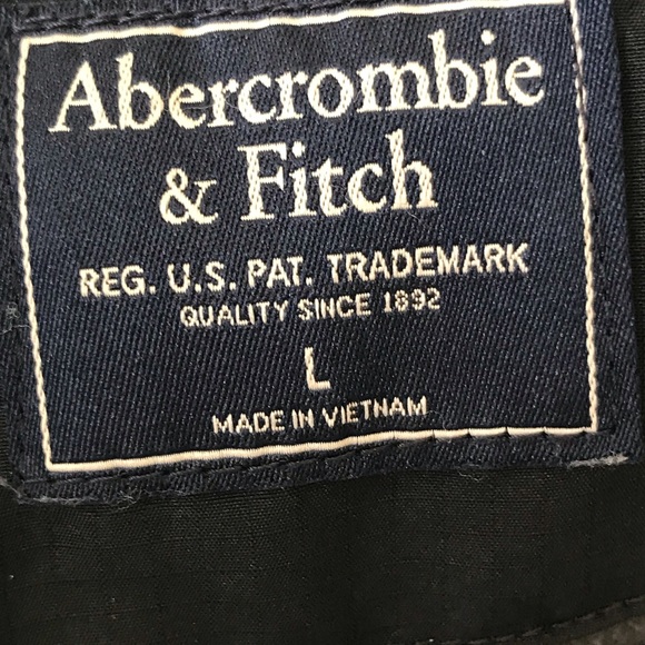 Abercrombie & Fitch Full Zip Black Utility Jacket Men's Large Warm Fleece Lined - Picture 8 of 16